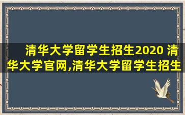 清华大学留学生招生2020 清华大学官网,清华大学留学生招生2023